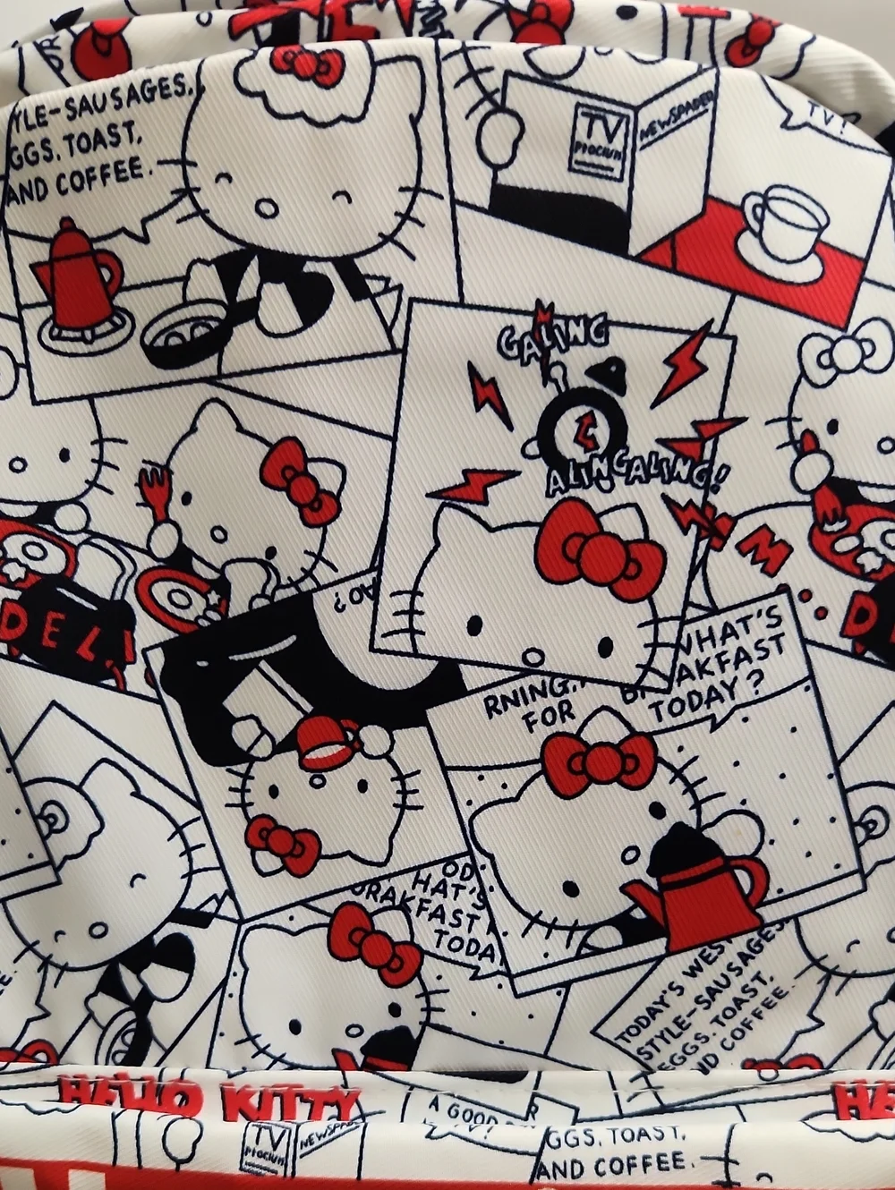 Hello Kitty All-over Print Red White Backpack